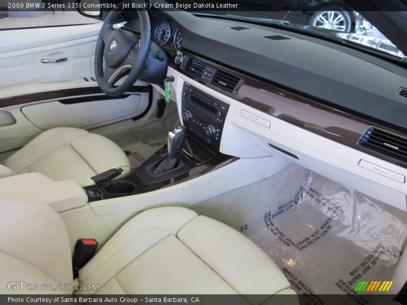 Jet Black / Cream Beige Dakota Leather 2009 BMW 3 Series 335i Convertible