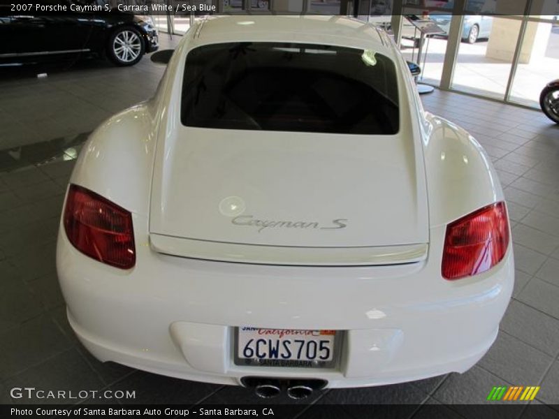 Carrara White / Sea Blue 2007 Porsche Cayman S