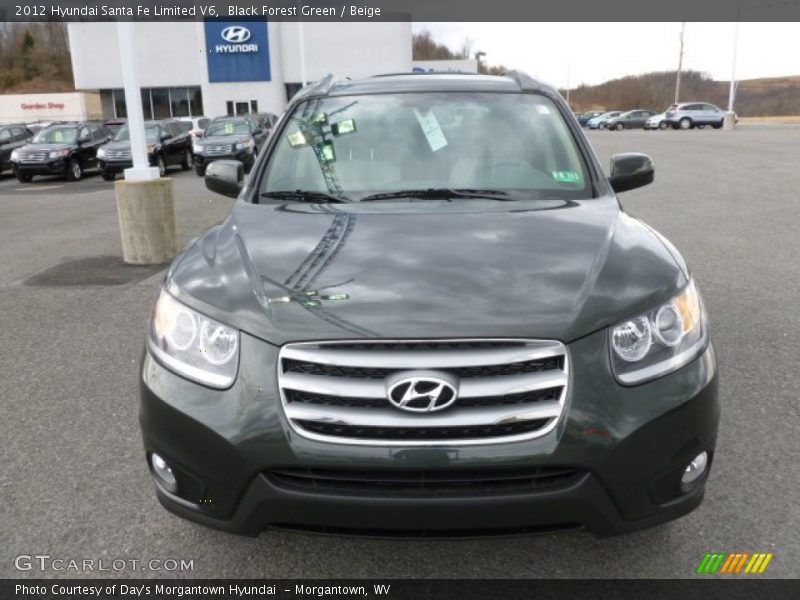 Black Forest Green / Beige 2012 Hyundai Santa Fe Limited V6