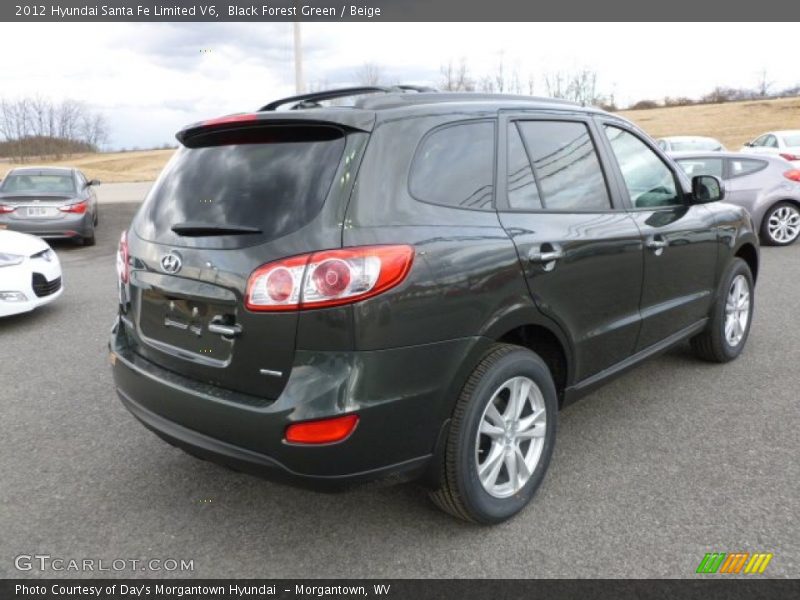 Black Forest Green / Beige 2012 Hyundai Santa Fe Limited V6