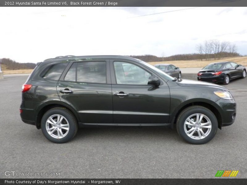 Black Forest Green / Beige 2012 Hyundai Santa Fe Limited V6