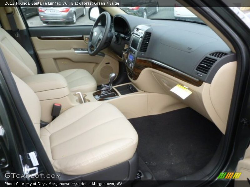 Black Forest Green / Beige 2012 Hyundai Santa Fe Limited V6
