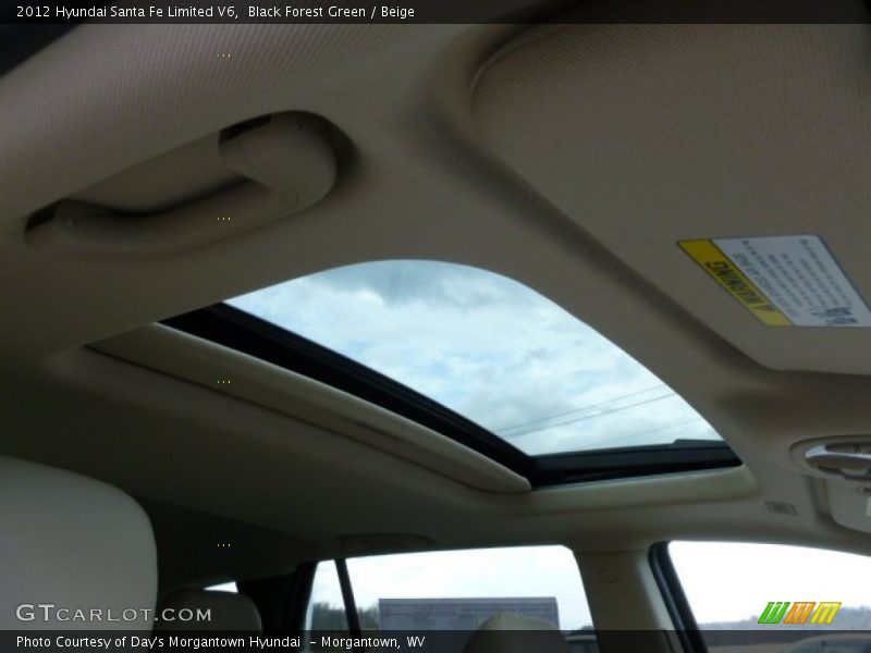 Black Forest Green / Beige 2012 Hyundai Santa Fe Limited V6