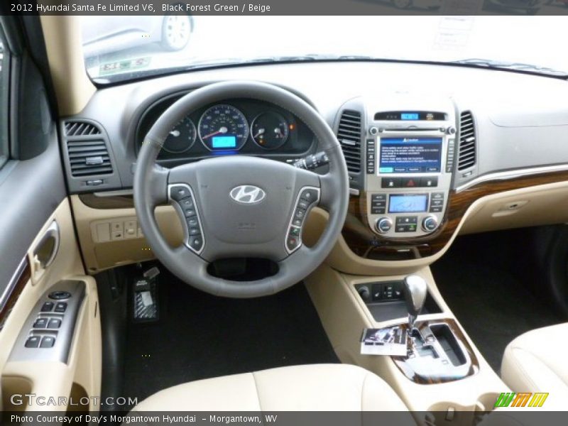 Black Forest Green / Beige 2012 Hyundai Santa Fe Limited V6