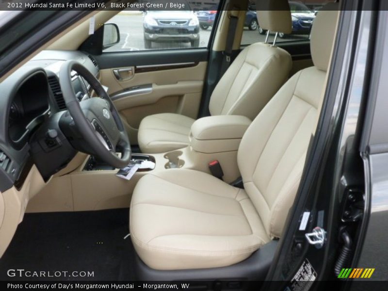 Black Forest Green / Beige 2012 Hyundai Santa Fe Limited V6