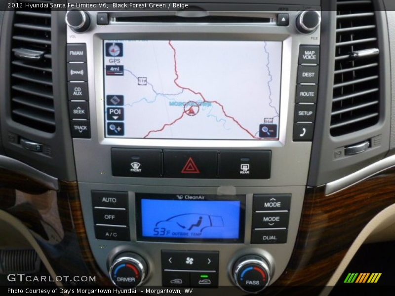 Black Forest Green / Beige 2012 Hyundai Santa Fe Limited V6