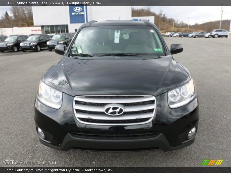 Twilight Black / Gray 2012 Hyundai Santa Fe SE V6 AWD