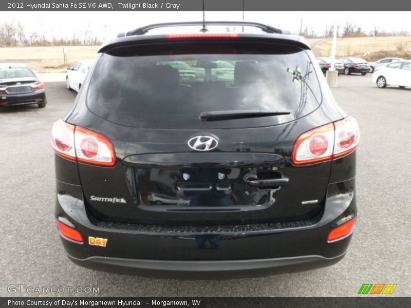 Twilight Black / Gray 2012 Hyundai Santa Fe SE V6 AWD