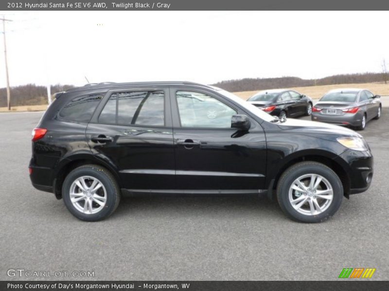 Twilight Black / Gray 2012 Hyundai Santa Fe SE V6 AWD