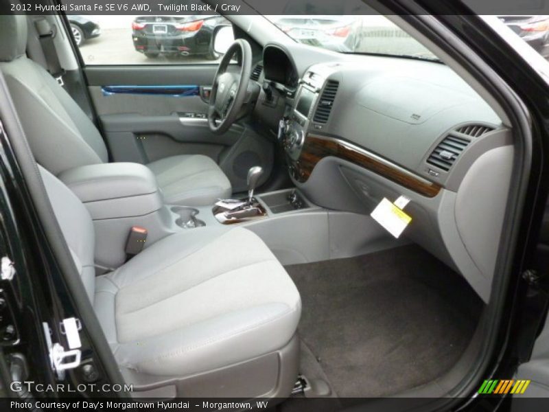 Twilight Black / Gray 2012 Hyundai Santa Fe SE V6 AWD