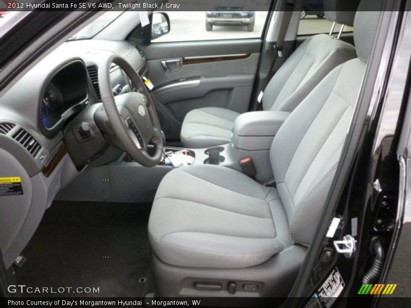 Twilight Black / Gray 2012 Hyundai Santa Fe SE V6 AWD