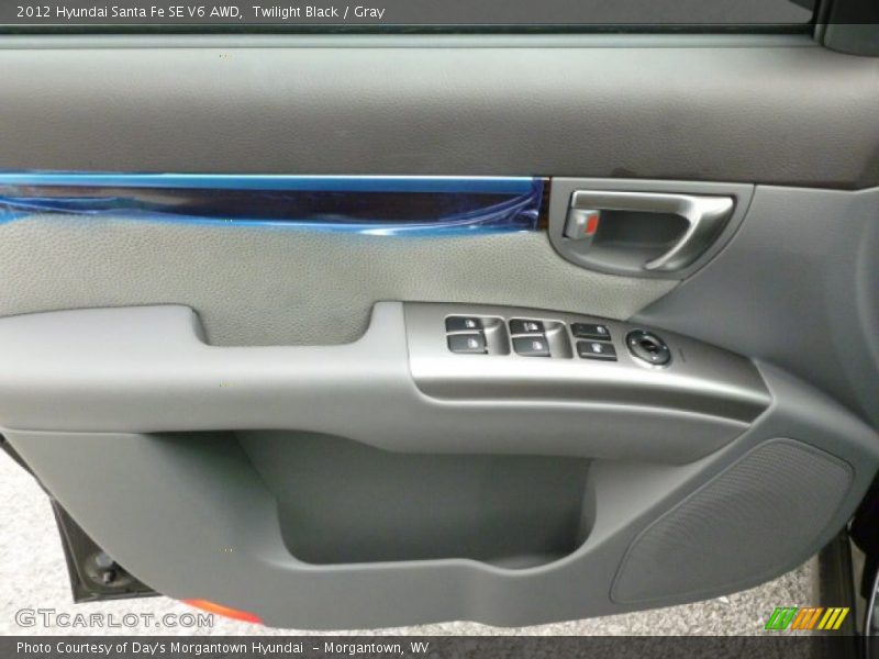 Twilight Black / Gray 2012 Hyundai Santa Fe SE V6 AWD