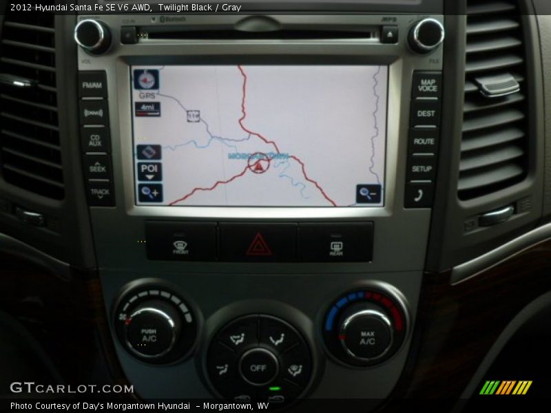 Twilight Black / Gray 2012 Hyundai Santa Fe SE V6 AWD