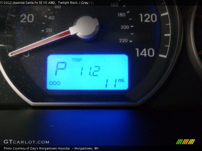 Twilight Black / Gray 2012 Hyundai Santa Fe SE V6 AWD