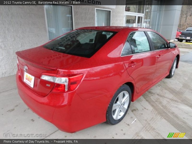 Barcelona Red Metallic / Black 2012 Toyota Camry SE