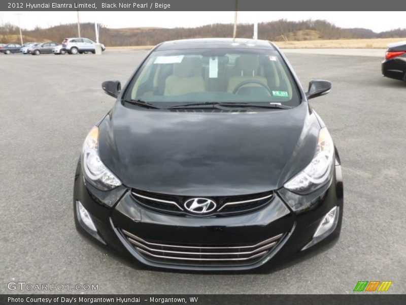 Black Noir Pearl / Beige 2012 Hyundai Elantra Limited