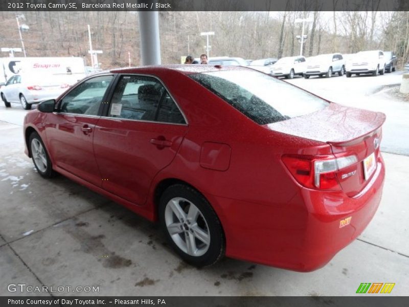 Barcelona Red Metallic / Black 2012 Toyota Camry SE