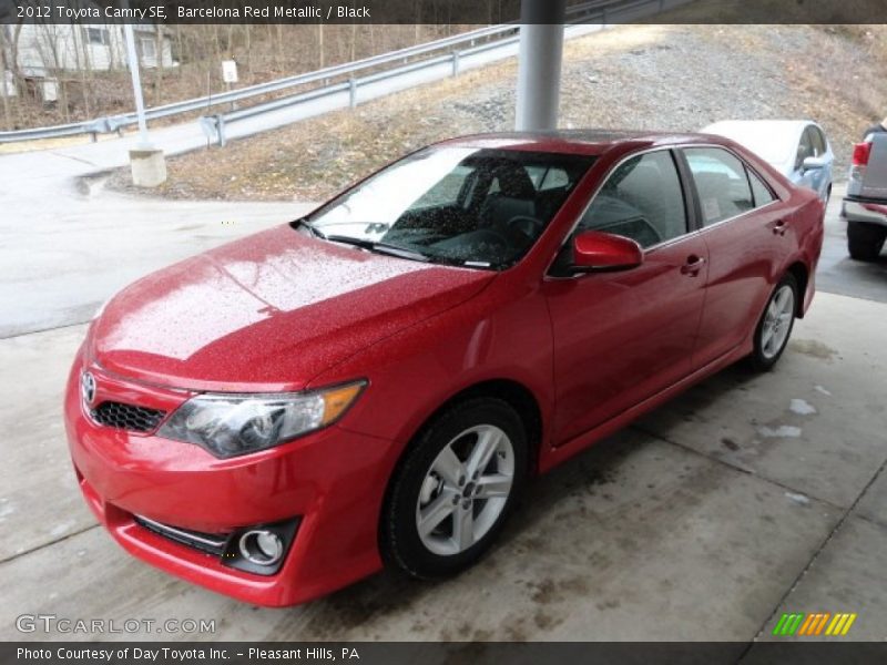 Barcelona Red Metallic / Black 2012 Toyota Camry SE