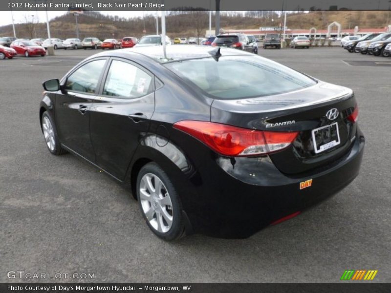 Black Noir Pearl / Beige 2012 Hyundai Elantra Limited