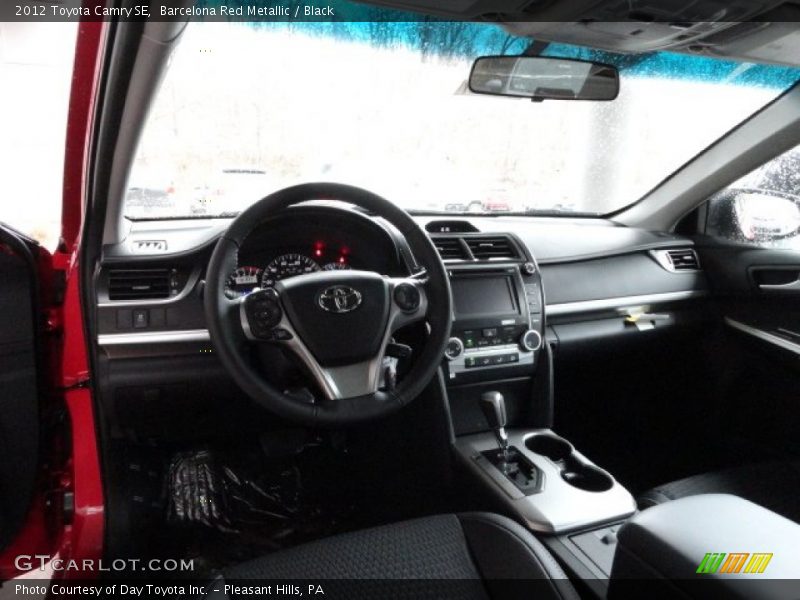 Barcelona Red Metallic / Black 2012 Toyota Camry SE