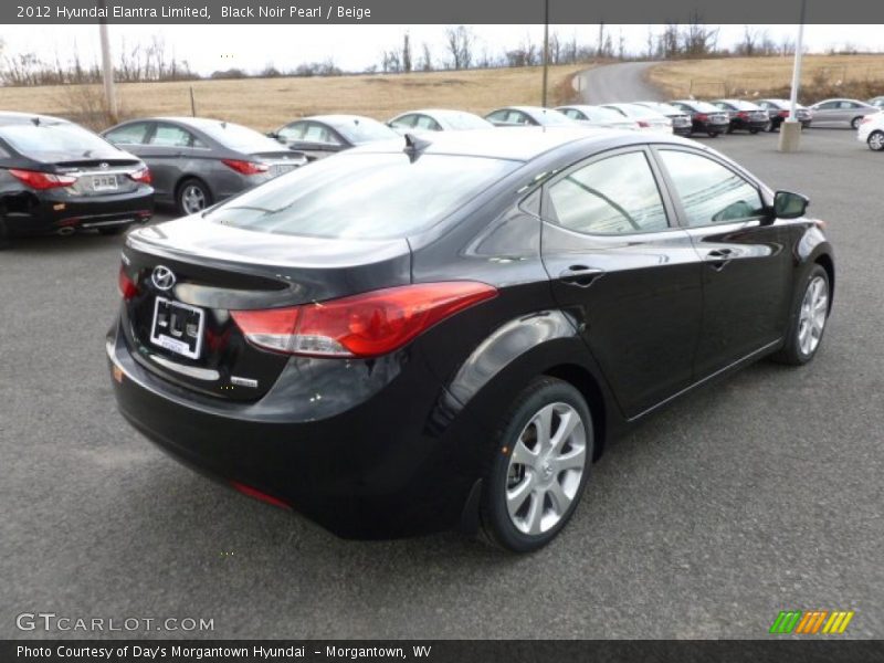 Black Noir Pearl / Beige 2012 Hyundai Elantra Limited