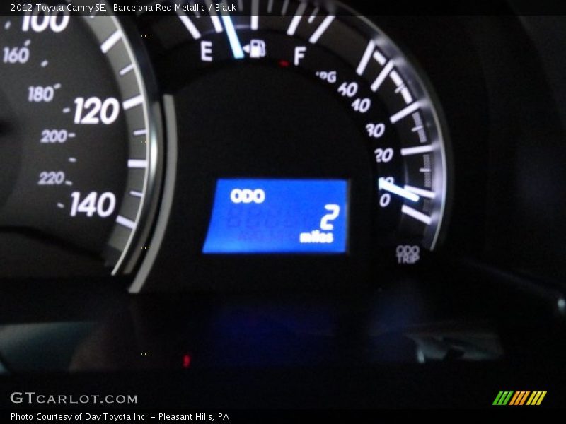 Barcelona Red Metallic / Black 2012 Toyota Camry SE