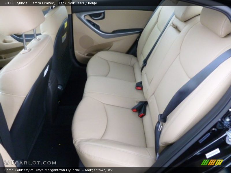 Black Noir Pearl / Beige 2012 Hyundai Elantra Limited