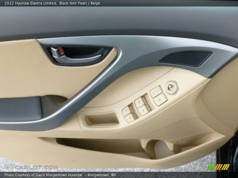 Black Noir Pearl / Beige 2012 Hyundai Elantra Limited