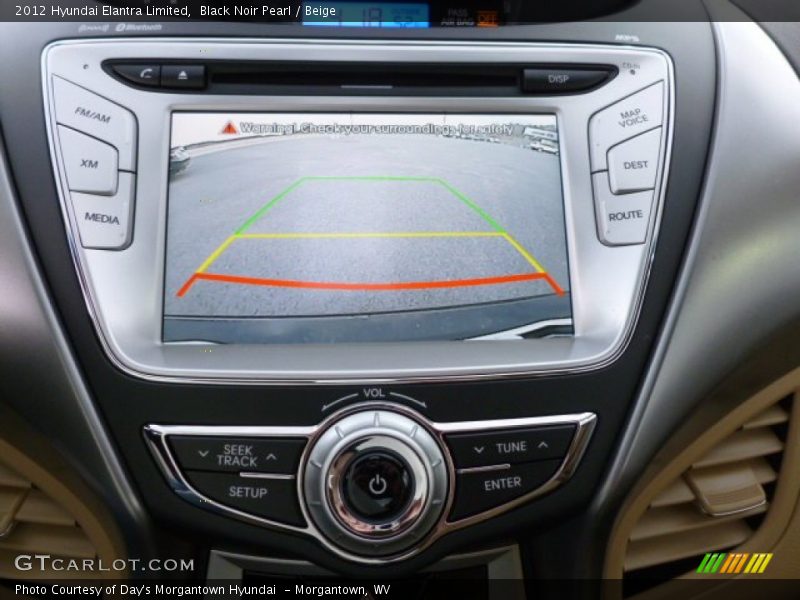 Black Noir Pearl / Beige 2012 Hyundai Elantra Limited