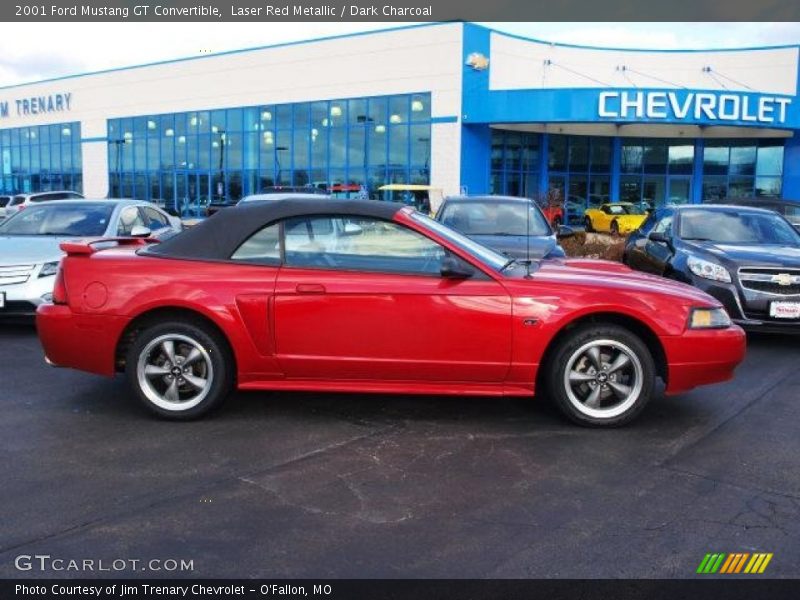 Laser Red Metallic / Dark Charcoal 2001 Ford Mustang GT Convertible