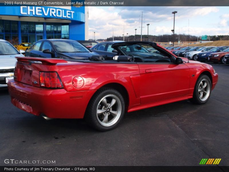 Laser Red Metallic / Dark Charcoal 2001 Ford Mustang GT Convertible