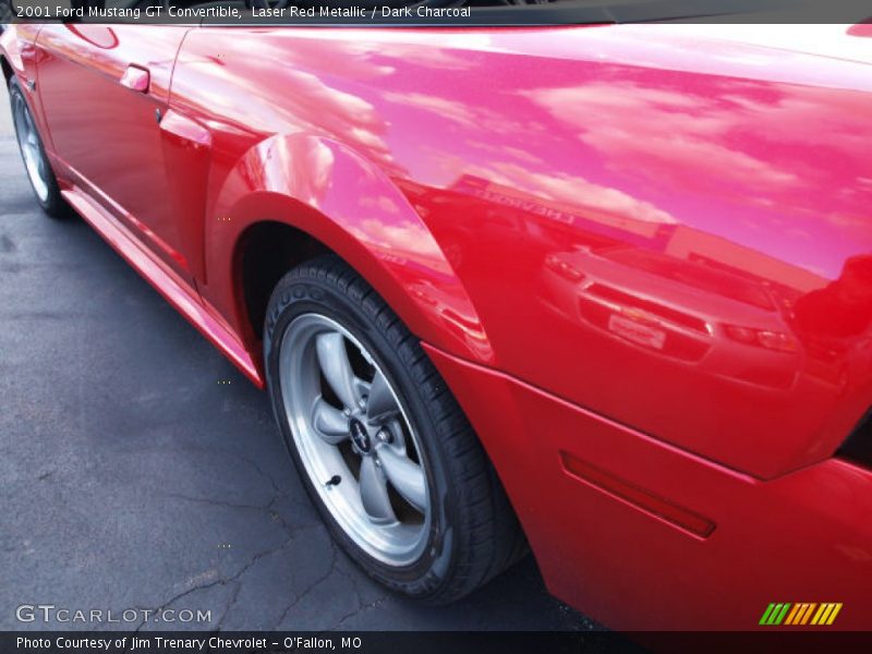 Laser Red Metallic / Dark Charcoal 2001 Ford Mustang GT Convertible