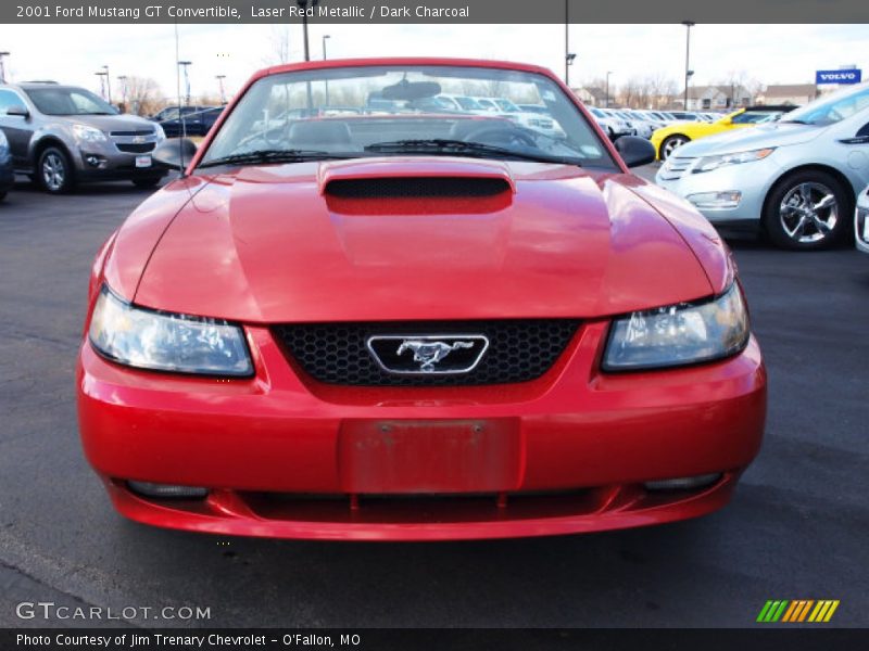 Laser Red Metallic / Dark Charcoal 2001 Ford Mustang GT Convertible
