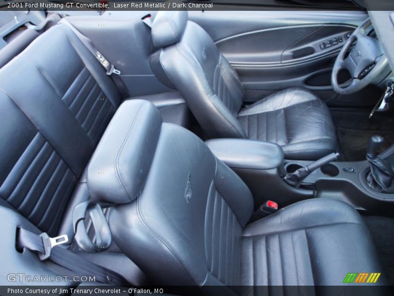 Laser Red Metallic / Dark Charcoal 2001 Ford Mustang GT Convertible