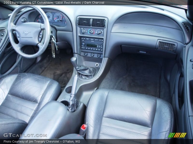 Laser Red Metallic / Dark Charcoal 2001 Ford Mustang GT Convertible