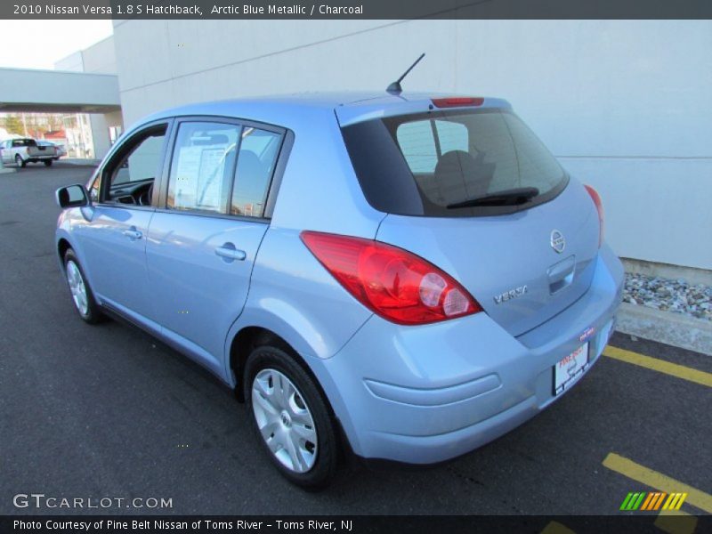 Arctic Blue Metallic / Charcoal 2010 Nissan Versa 1.8 S Hatchback