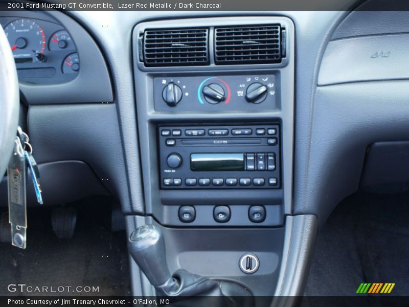Laser Red Metallic / Dark Charcoal 2001 Ford Mustang GT Convertible
