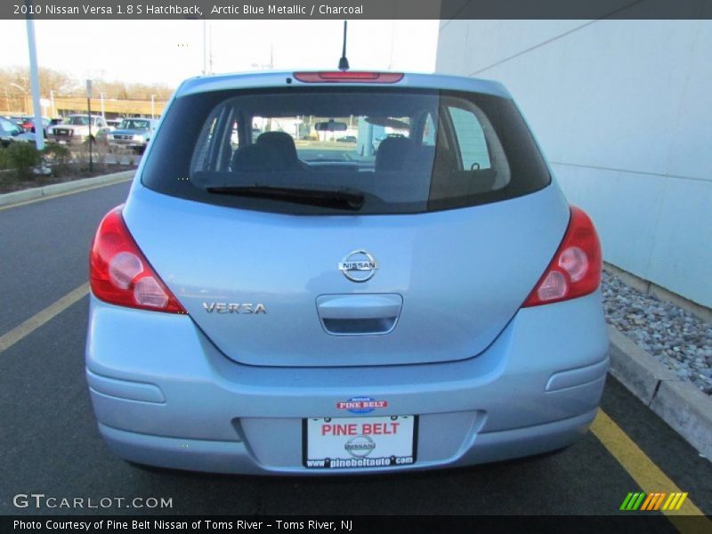 Arctic Blue Metallic / Charcoal 2010 Nissan Versa 1.8 S Hatchback