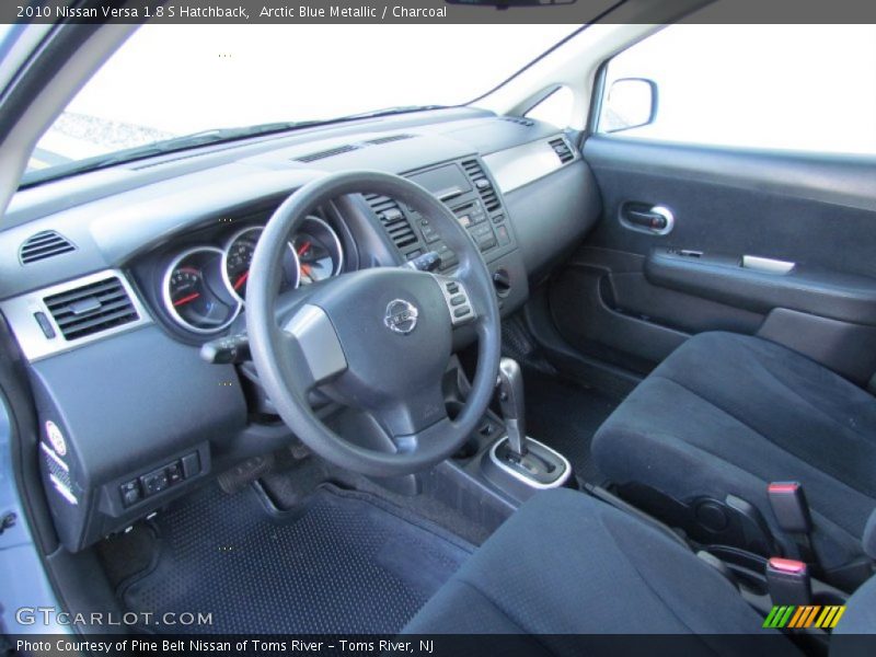 Arctic Blue Metallic / Charcoal 2010 Nissan Versa 1.8 S Hatchback