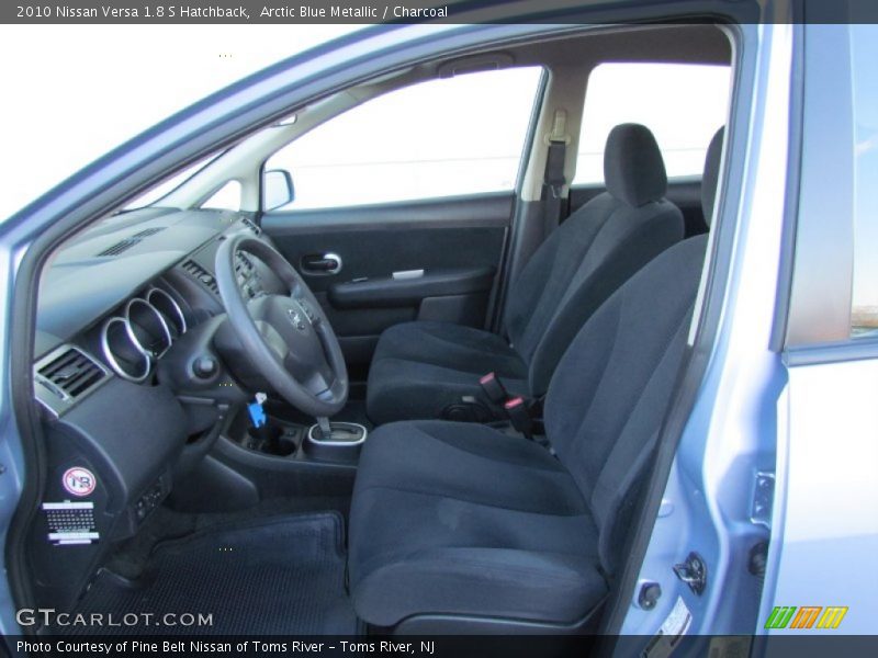 Arctic Blue Metallic / Charcoal 2010 Nissan Versa 1.8 S Hatchback
