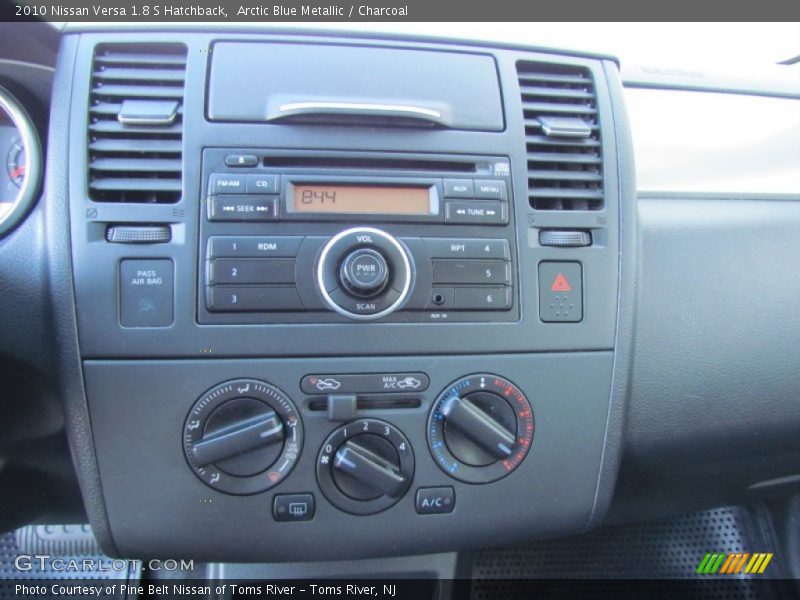 Arctic Blue Metallic / Charcoal 2010 Nissan Versa 1.8 S Hatchback