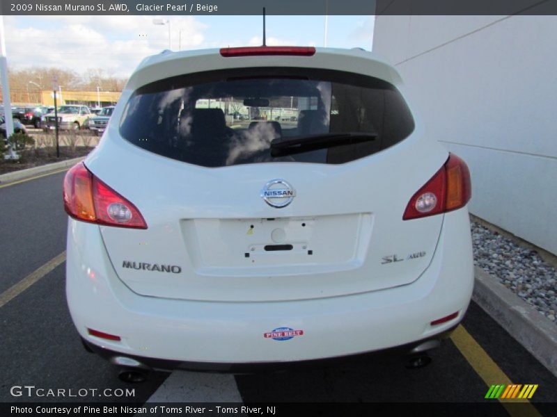 Glacier Pearl / Beige 2009 Nissan Murano SL AWD