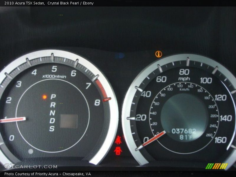 Crystal Black Pearl / Ebony 2010 Acura TSX Sedan