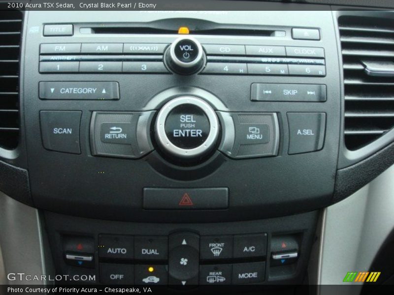 Crystal Black Pearl / Ebony 2010 Acura TSX Sedan