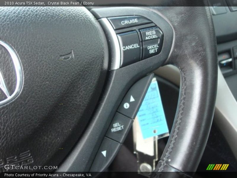 Crystal Black Pearl / Ebony 2010 Acura TSX Sedan