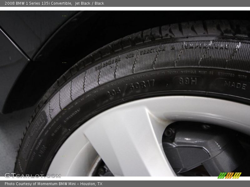 Jet Black / Black 2008 BMW 1 Series 135i Convertible