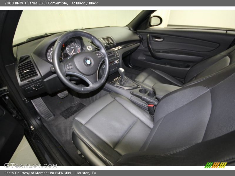 Jet Black / Black 2008 BMW 1 Series 135i Convertible