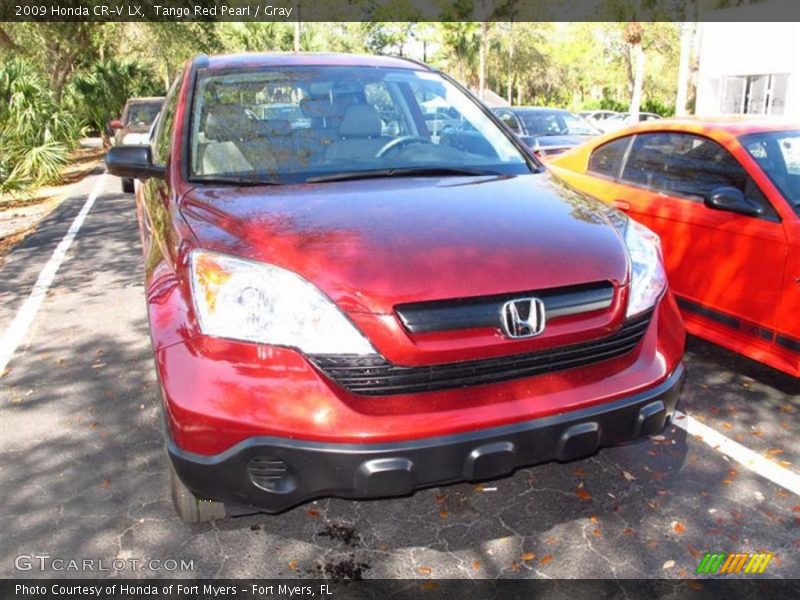 Tango Red Pearl / Gray 2009 Honda CR-V LX