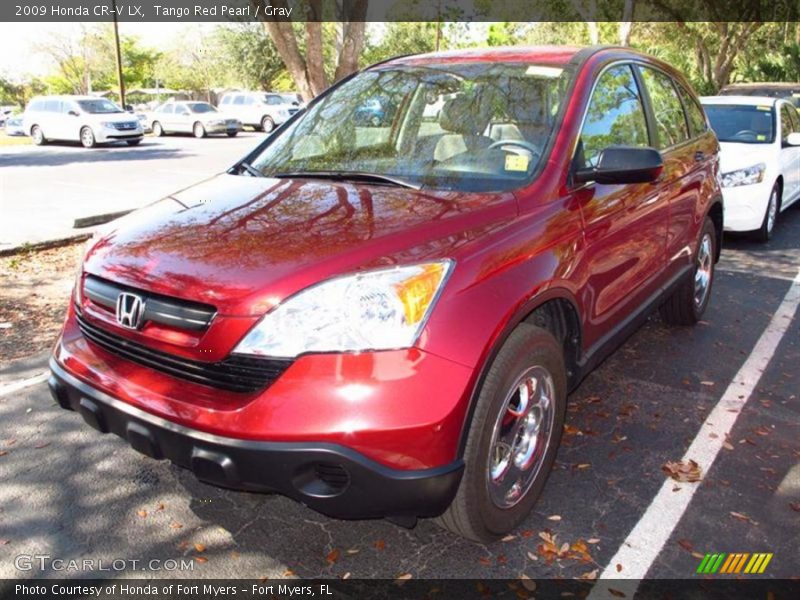 Tango Red Pearl / Gray 2009 Honda CR-V LX