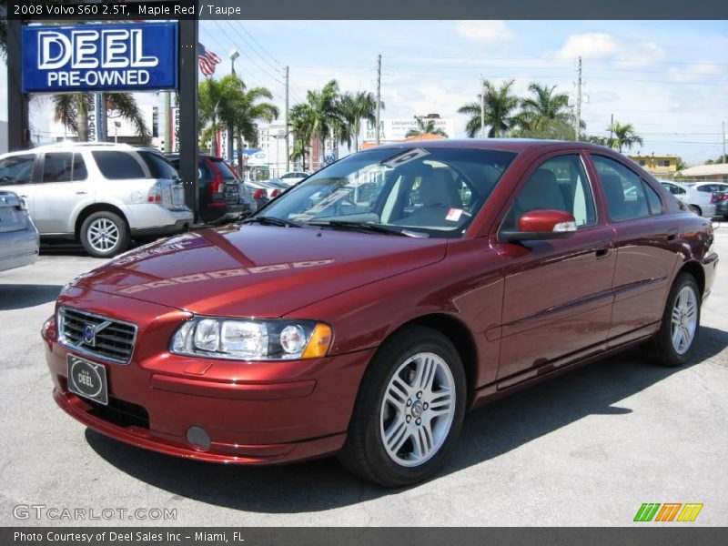 Maple Red / Taupe 2008 Volvo S60 2.5T